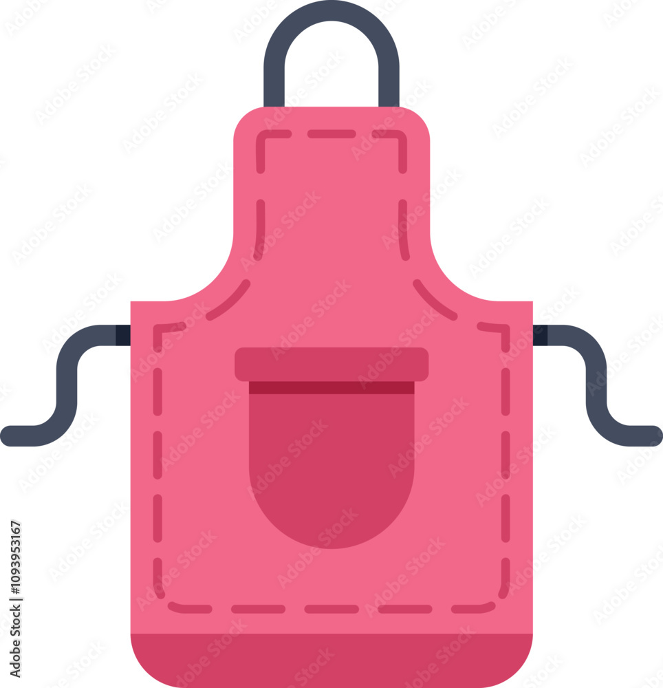 Pink apron is hanging and waiting to be used for cooking, baking, or barbecuing Pink apron is hanging and waiting to be used for cooking, baking, or barbecuing