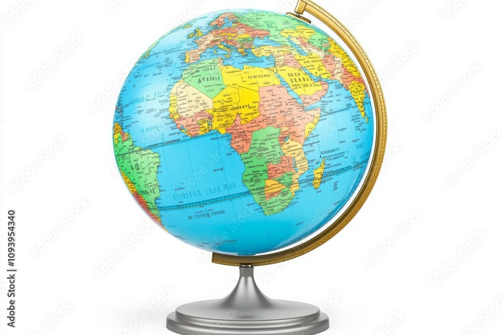 Vibrant and Informative World Globe on Display Vibrant and Informative World Globe on Display