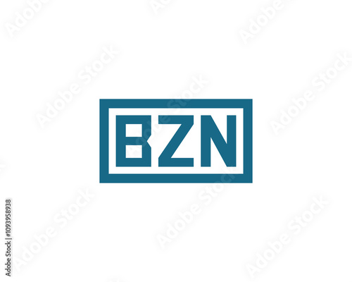 BZN logo design vector template. BZN