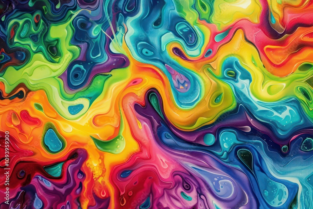 Oil Painting Abstract Psychedelic Background Oil Painting Abstract Psychedelic Background