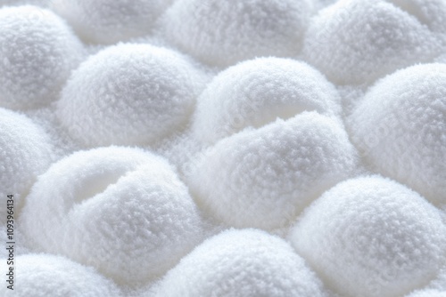 close-up of soft white textured fabric with raised patterns for comfort and style
