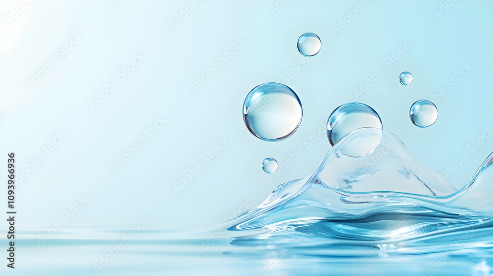 Water surface with round balls background Water surface with round balls background