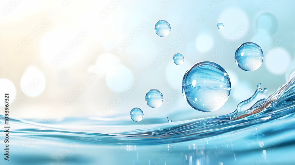 Water surface with round balls background Water surface with round balls background