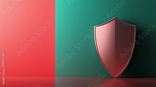 Anti tracking technology concept, A vibrant shield stands against a split red and green background, symbolizing protection and strength. Free Download Anti tracking technology concept, A vibrant shield stands against a split red and green background, symbolizing protection and strength. - GFXLoad