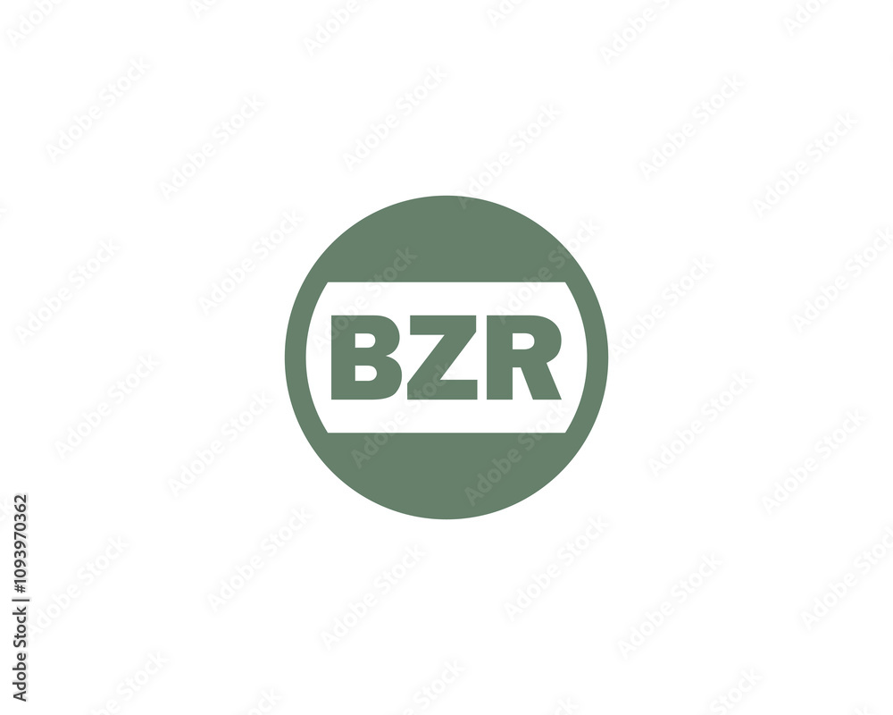 BZR logo design vector template. BZR
