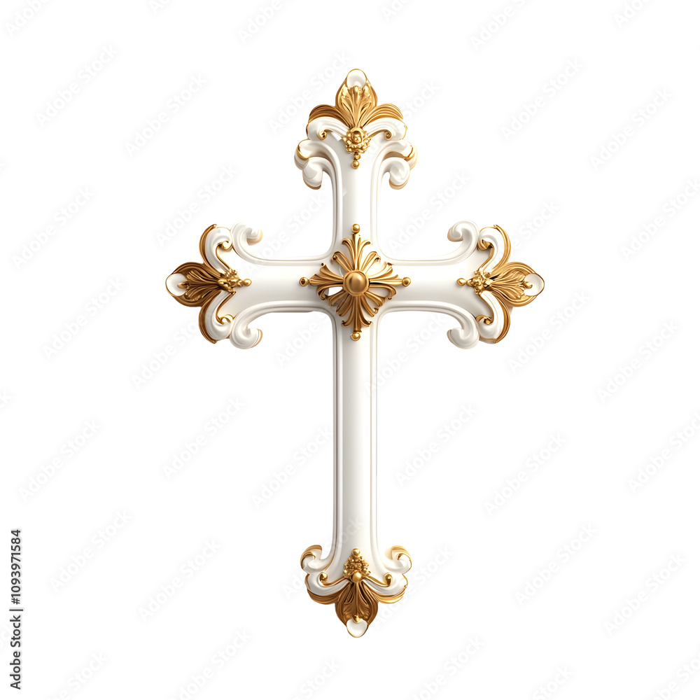 decorative white and gold cross featuring intricate designs and elegant details, perfect for religious or artistic displays decorative white and gold cross featuring intricate designs and elegant details, perfect for religious or artistic displays