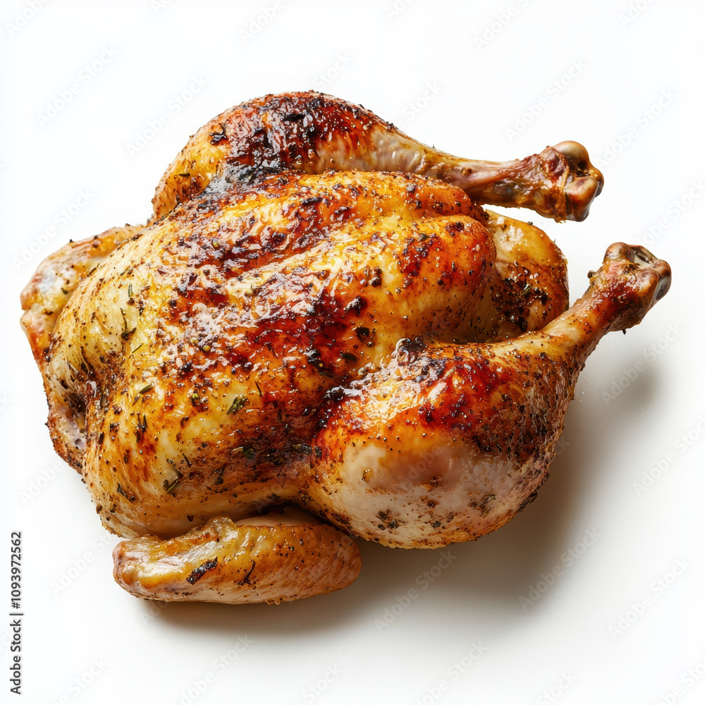 Golden brown roasted whole chicken with crispy skin and herbs, perfect for delicious meal. Ideal for gatherings and festive occasions Golden brown roasted whole chicken with crispy skin and herbs, perfect for delicious meal. Ideal for gatherings and festive occasions
