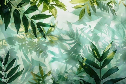 Soothing Foliage Abstract Green Lines Wallpaper