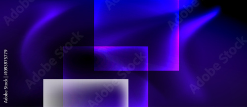 Dark neon colors with glass square shapes