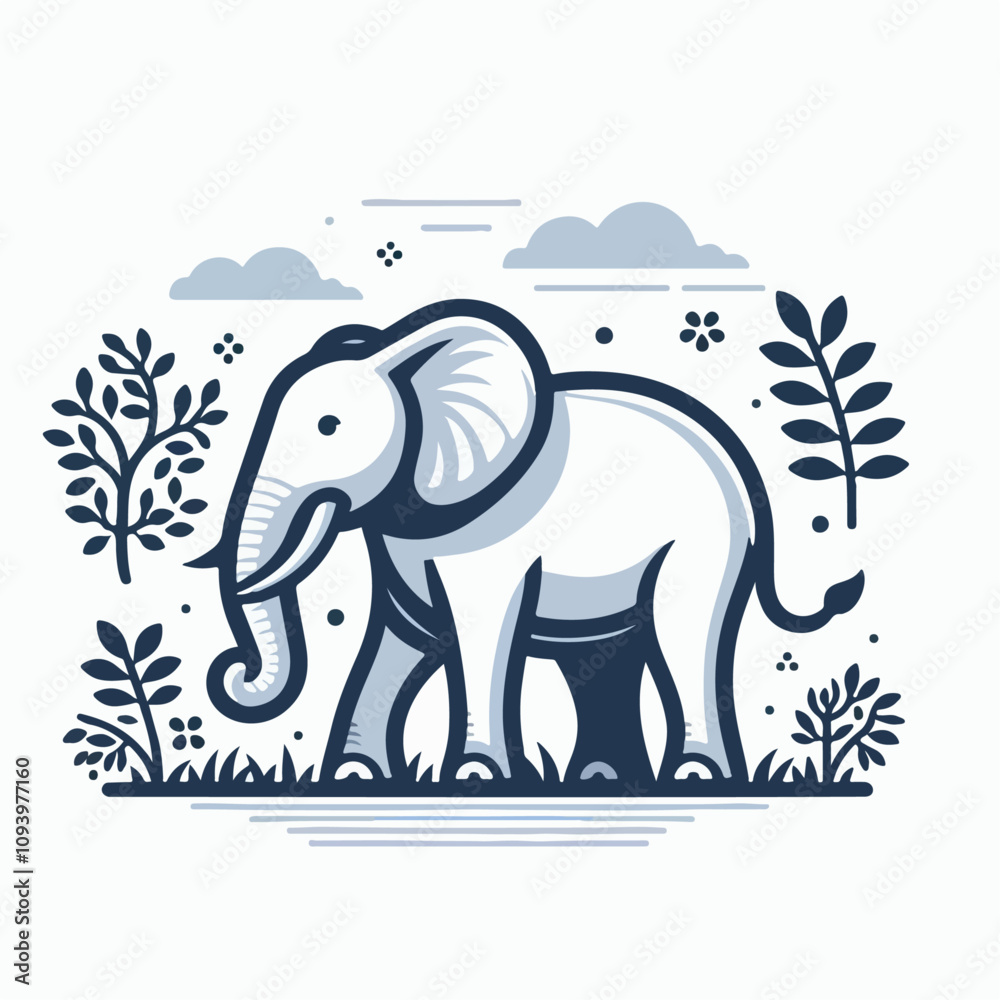 Naklejka premium ilustration of elepant