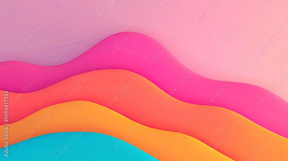 Abstract colorful waves on a smooth background. Abstract colorful waves on a smooth background.