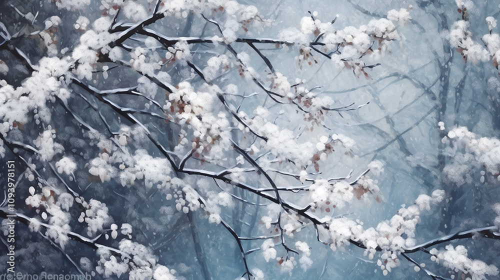 The crystal of white and clear snow, the beauty of winter snow mountains The crystal of white and clear snow, the beauty of winter snow mountains