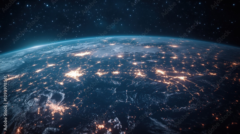 Earth at Night: A Tapestry of City Lights Earth at Night: A Tapestry of City Lights