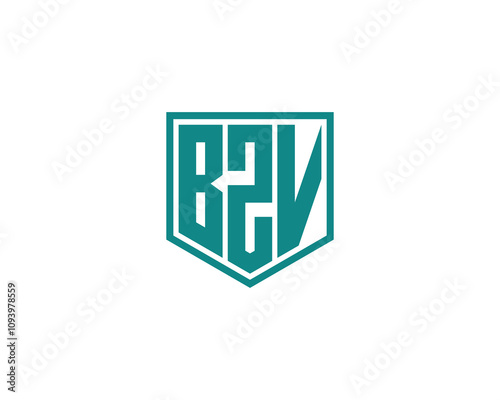 BZV logo design vector template. BZV photo