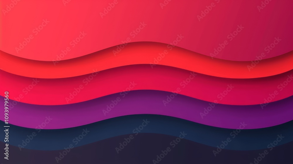 Abstract layered waves in gradient colors. Abstract layered waves in gradient colors.