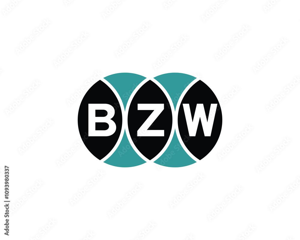 Fototapeta premium BZW logo design vector template. BZW