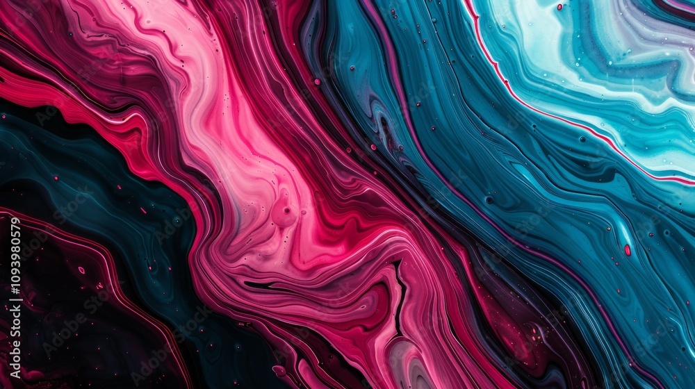 Abstract swirling colors in vibrant pink and blue. Abstract swirling colors in vibrant pink and blue.