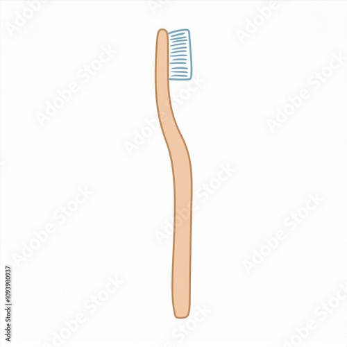 hand drawn doodle toothbrush isolated on white