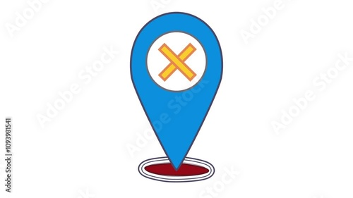 animated location of the house on white background