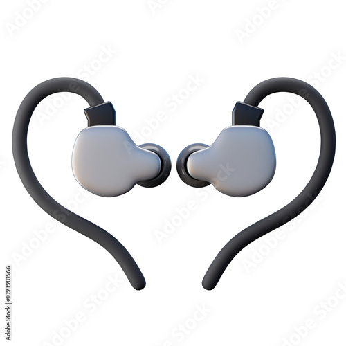 In Ear Monitor 3D Illustration