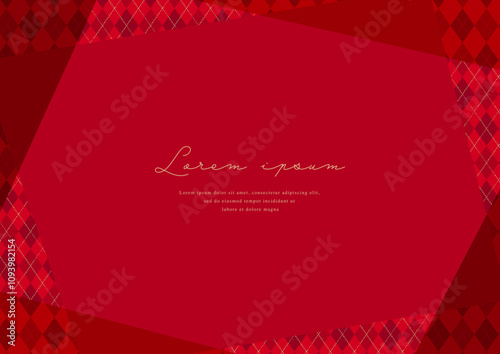 Argyle plaid card design