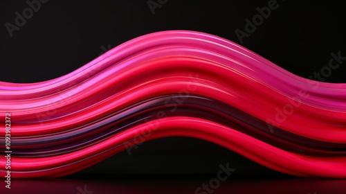 Abstract waves in vibrant pink tones on a dark background.