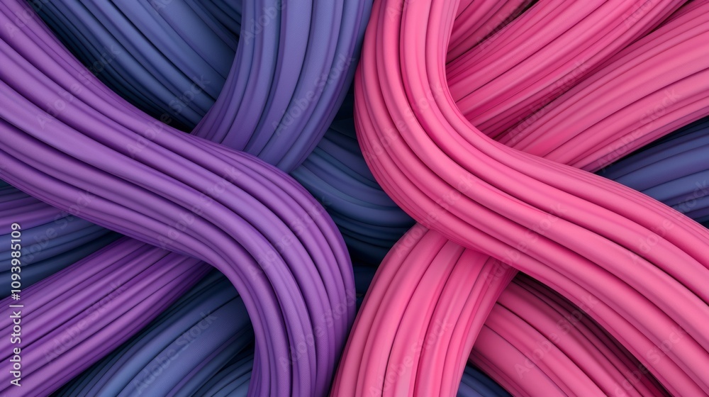 Colorful intertwined strands creating a dynamic texture. Colorful intertwined strands creating a dynamic texture.