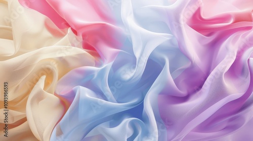 Soft Colorful Silk Fabric Background