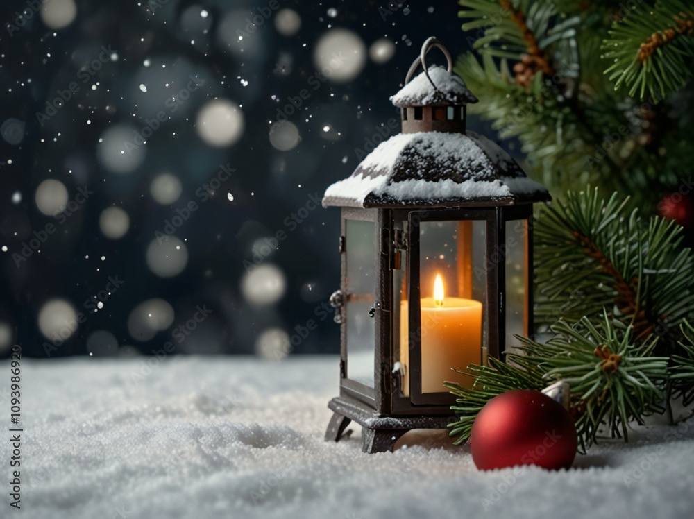 christmas decoration with candle and christmas tree christmas decoration with candle and christmas tree
