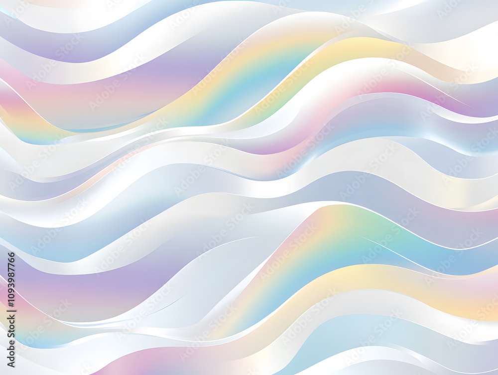 Obraz premium Holographic neon background ,Colorful psychedelic abstract. Pastel color waves for background