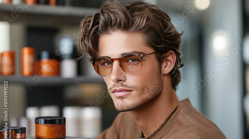 A pomade designed for short hairstyles that provides medium hold and definition, giving hair a polished, controlled look with a touch of shine photo