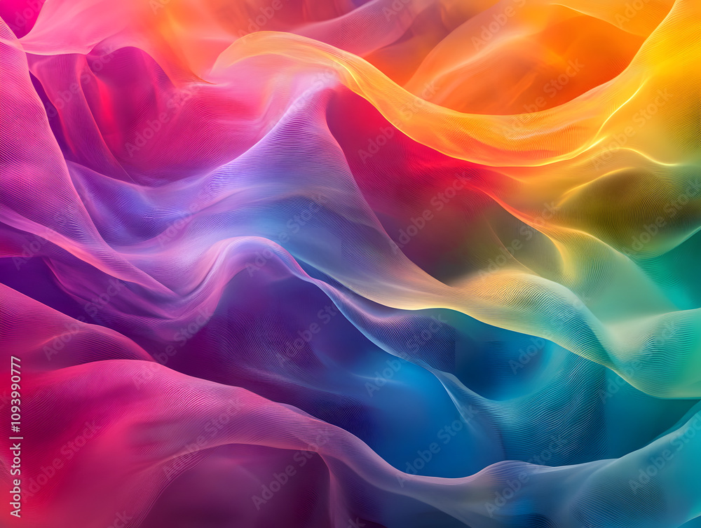 Holographic Background. Iridescent Fabric with Holographic Texture, Vibrant Abstract Background. Holographic Background. Iridescent Fabric with Holographic Texture, Vibrant Abstract Background.