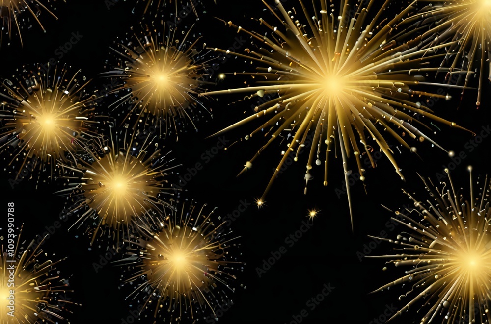 Fototapeta premium fireworks on the night sky