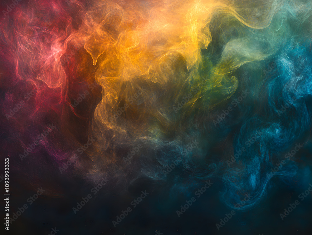 Fototapeta premium Holographic neon background ,Colorful psychedelic abstract. Pastel color waves for background