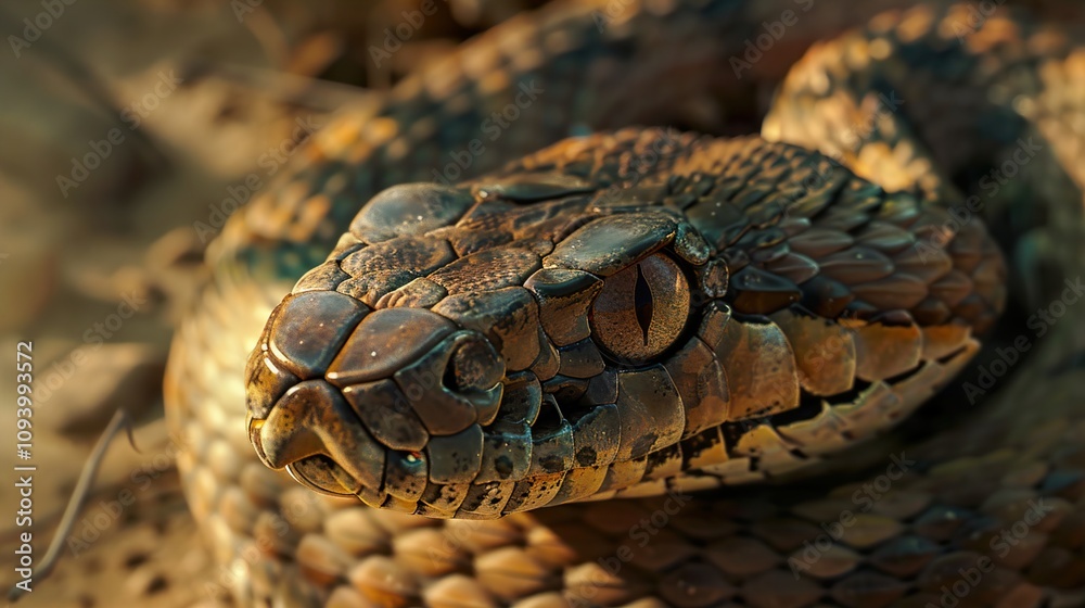 Obraz premium Close-up of a Snake's Eye: A Detailed Look at Nature's Beauty