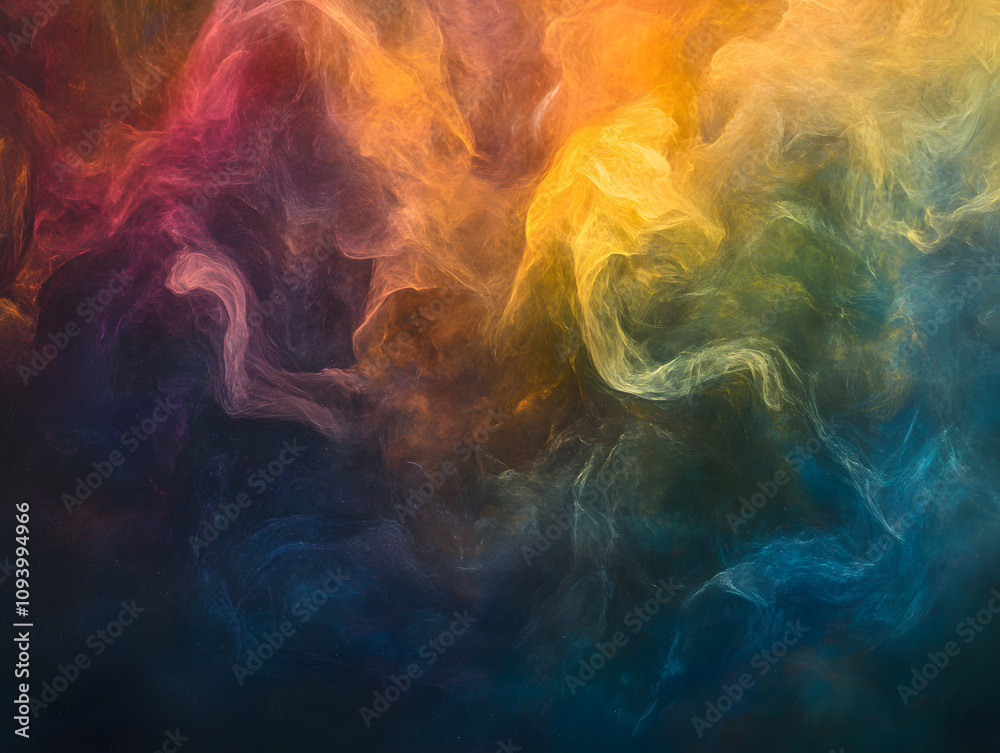 Fototapeta premium Holographic neon background ,Colorful psychedelic abstract. Pastel color waves for background