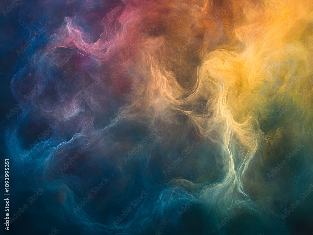 Fototapeta premium Holographic neon background ,Colorful psychedelic abstract. Pastel color waves for background