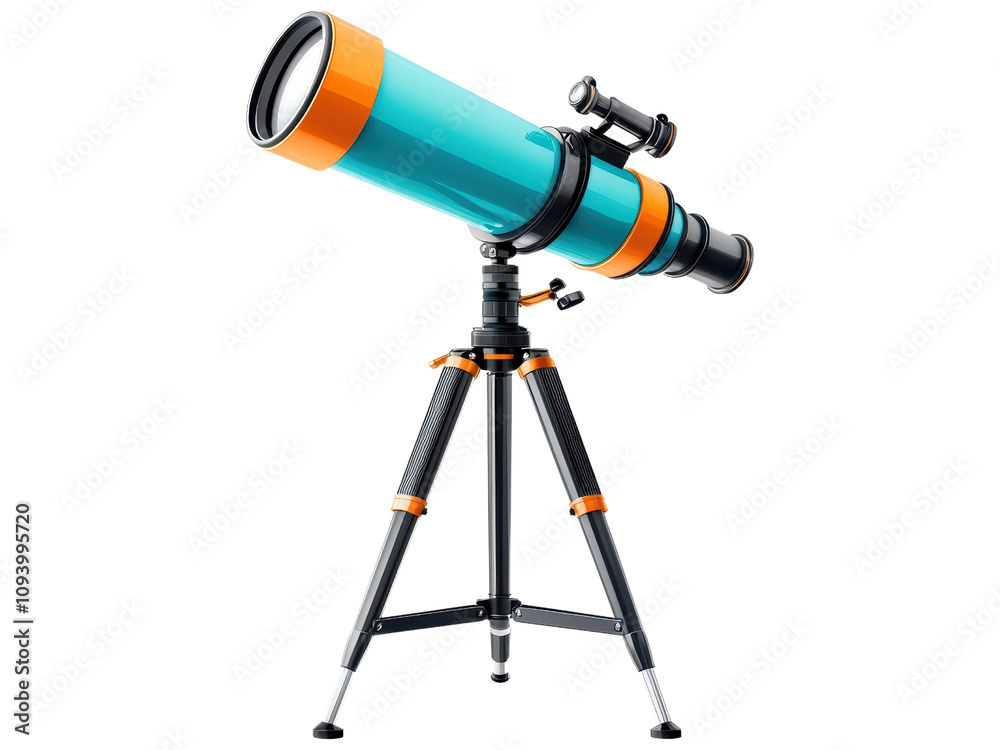Vibrant and Modern Telescope on a Sturdy Tripod Ideal for Stargazing and Astronomy Enthusiasts, Perfect for Outdoor Exploration and Science Education Vibrant and Modern Telescope on a Sturdy Tripod Ideal for Stargazing and Astronomy Enthusiasts, Perfect for Outdoor Exploration and Science Education