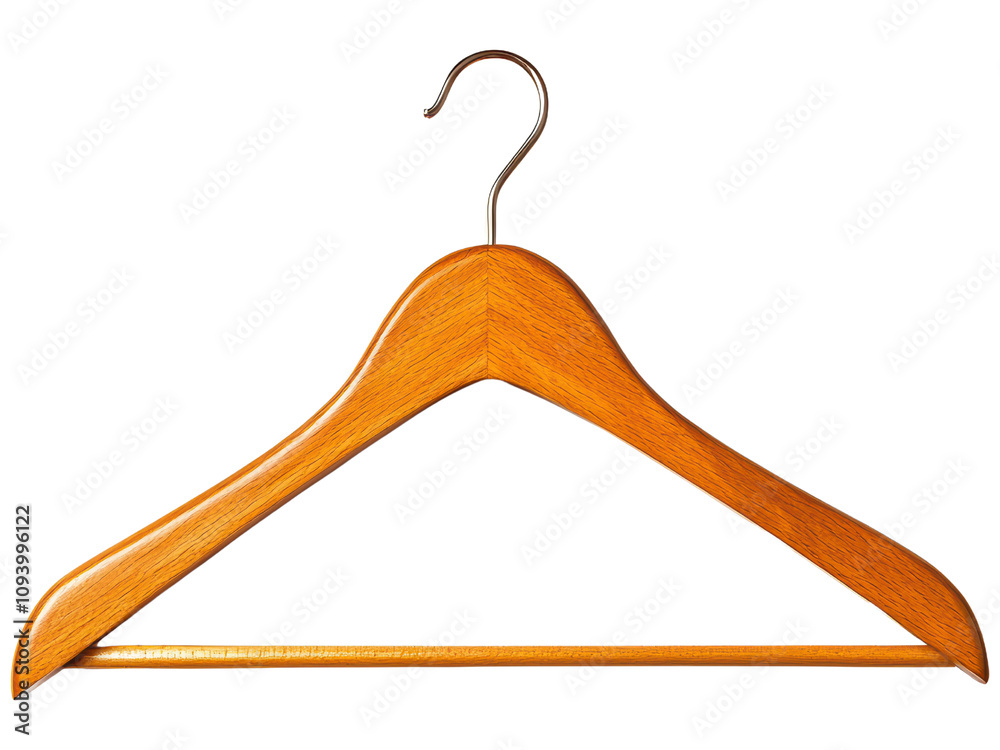 Elegant Wooden Clothes Hanger on a White Background for Fashion Display, Retail Use, Clothing Organization, Home Decor, or Wardrobe Arrangement Showcase Elegant Wooden Clothes Hanger on a White Background for Fashion Display, Retail Use, Clothing Organization, Home Decor, or Wardrobe Arrangement Showcase