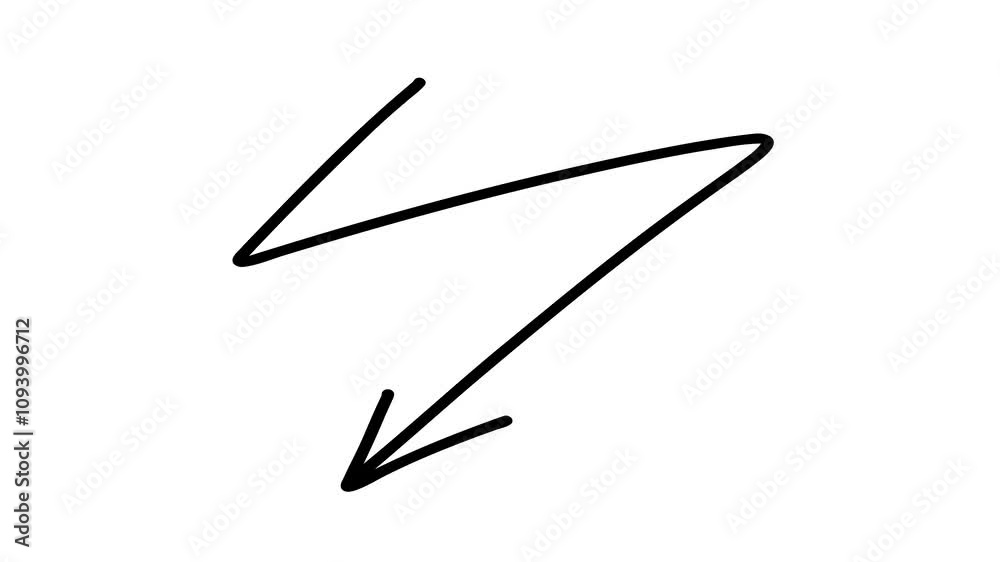 Simple Handdrawn Arrow Doodle Animation Simple Handdrawn Arrow Doodle Animation