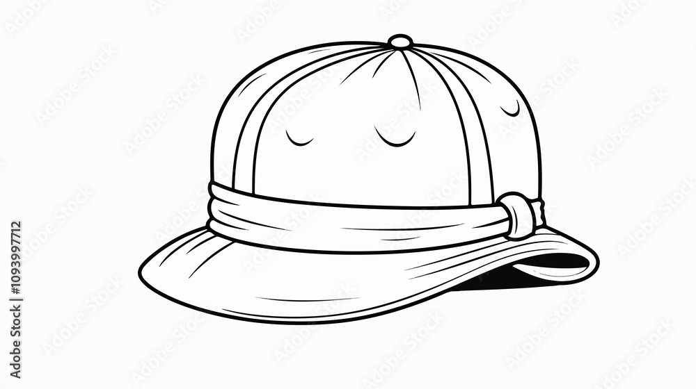 Professional Monochrome Cartoon Hat Illustration Professional Monochrome Cartoon Hat Illustration
