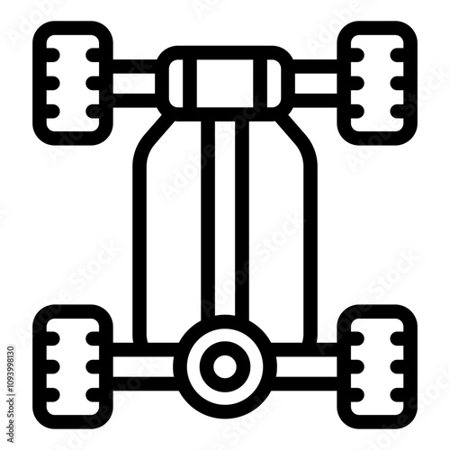 Chassis of RC car with detailed structural design