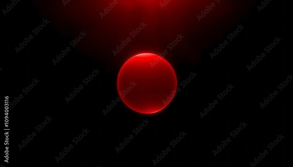 Glowing red circle illuminates dark space, solar eclipse with fiery energy ring Glowing red circle illuminates dark space, solar eclipse with fiery energy ring