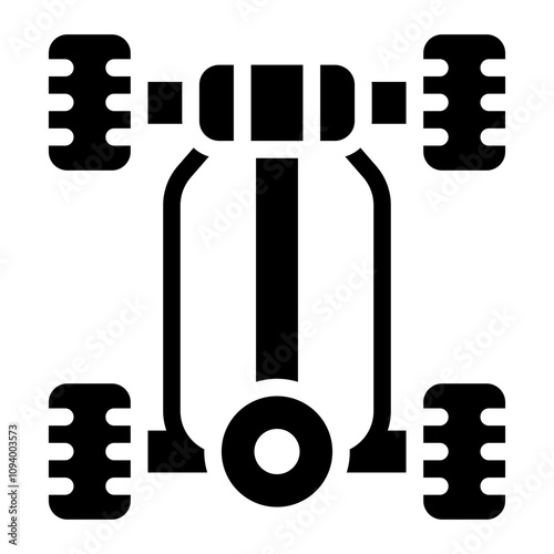 Chassis of RC car with detailed structural design