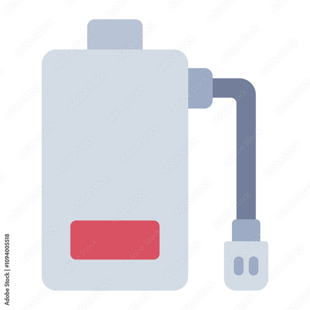 Obraz premium Low battery flat icon indicating a drained RC power source
