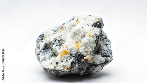 macro stone mineral Phosphate galena on a white background photo