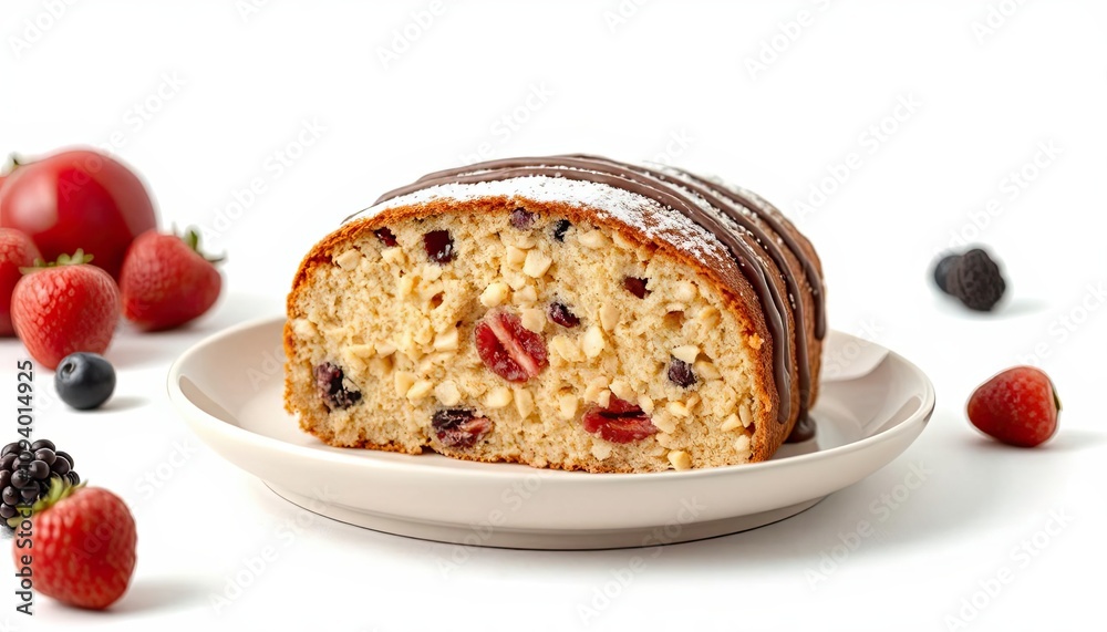 cranberry cake isolated on a white background for web, print or creative projects cranberry cake isolated on a white background for web, print or creative projects