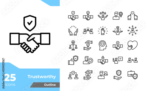 Trustworthy Outline Icons