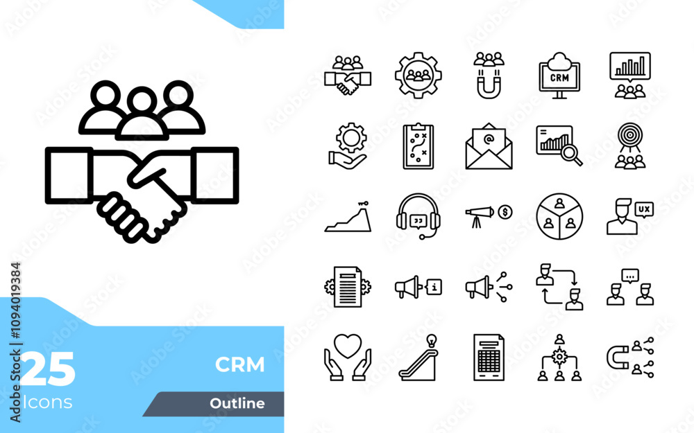 CRM Outline Icons CRM Outline Icons
