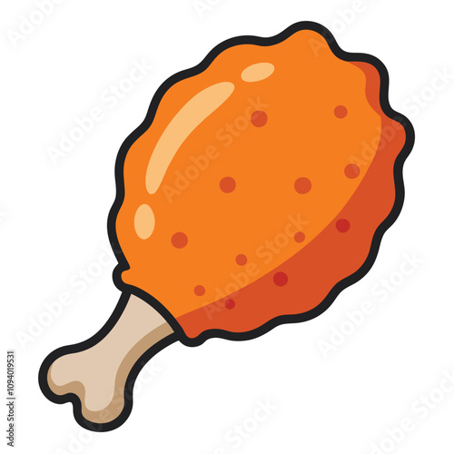 Fried Chicken Container vector illustration isolated on a white background